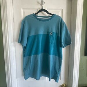 Original Penguin color block blue pocket t-shirt embroidered Penguin logo XL